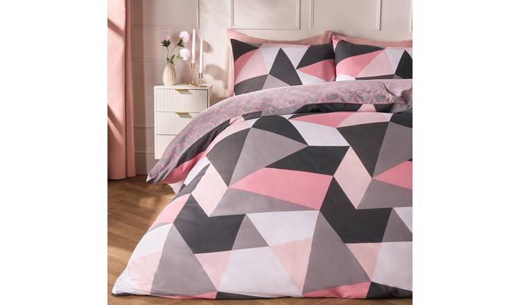 OHS Shapes Duvet Cover Set Blush - Double