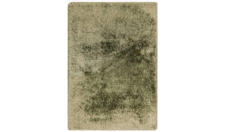 Mega Flooring Green Modern Plain Rug - 70 x 140cm