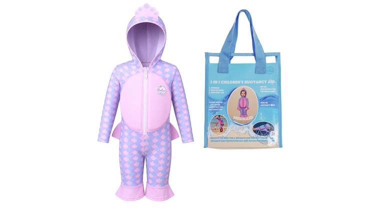 Onesea 3-in-1 Kid’s Buoyancy Aid Mermaid Outfit - 3-4 Years