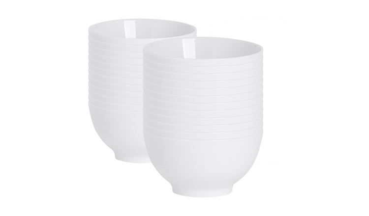 Argon Tableware Classic White Rice Bowls - Pack of 24