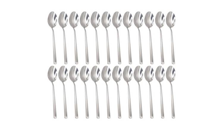 Argon Tableware Tondo Stainless Steel Dessert Spoons - Pack of 24