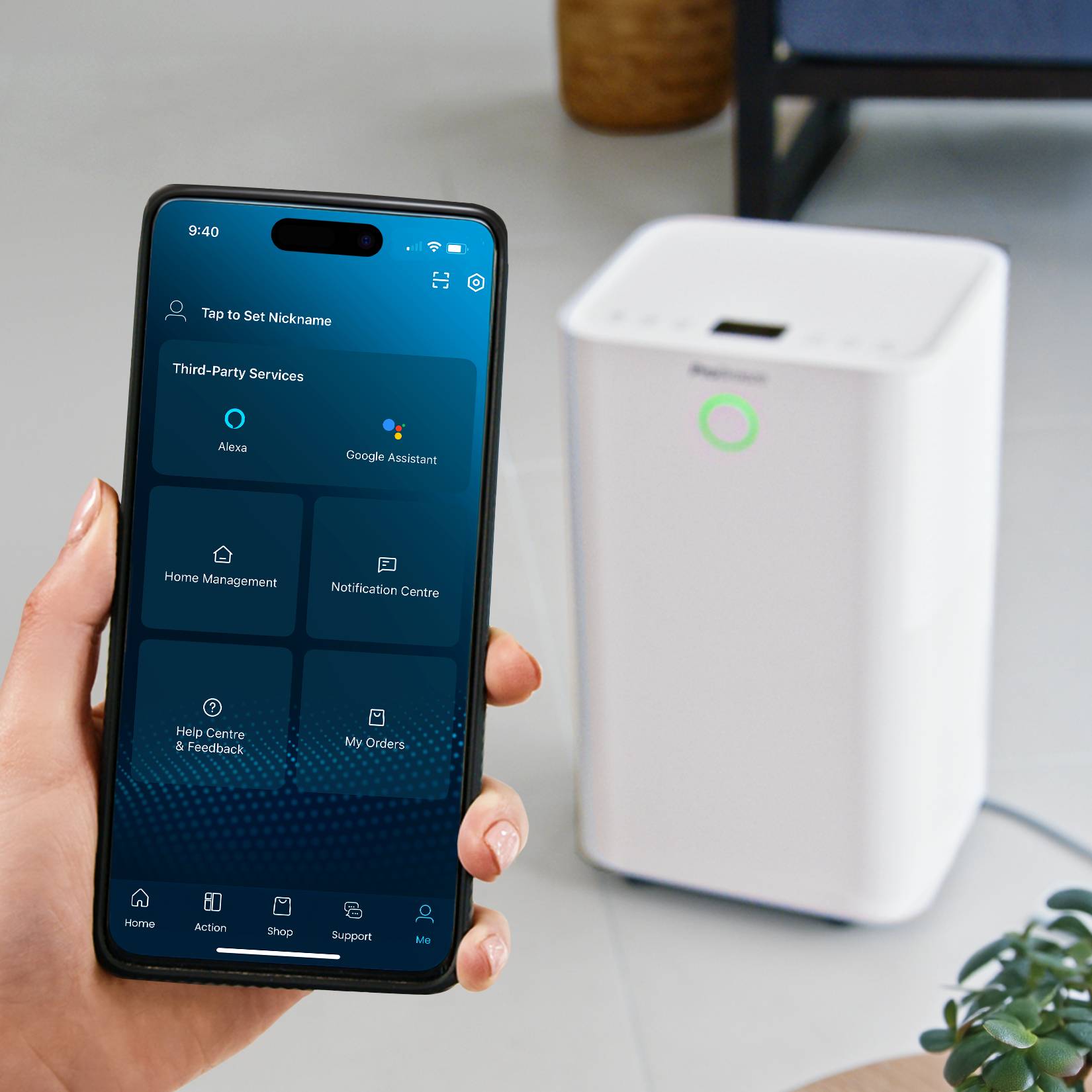 Pro Breeze OmniDry 12L Dehumidifier with Smart App Control - White - Image 2