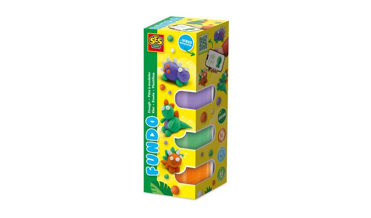 SES Creative FunDo Dino Play Dough 4 Piece Craft Set