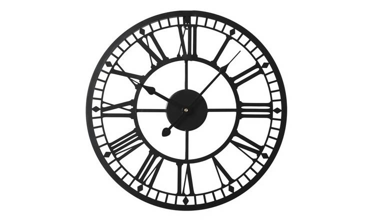 HomeGardenDirect EOS 40cm x 40cm Wall Clock - Black