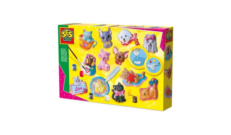 SES Creative Cats Dogs Casting and Painting Craft Set - Age 5+