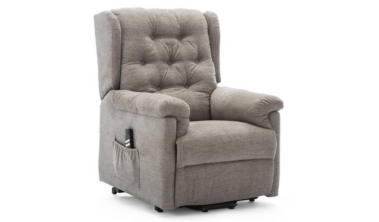 Furniture Online Barnsley Fabric Electric Dual Motor Rise Recliner Chair - Brown