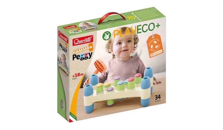 Quercetti 34 Pieces Hammer Peggy - 18+ Months
