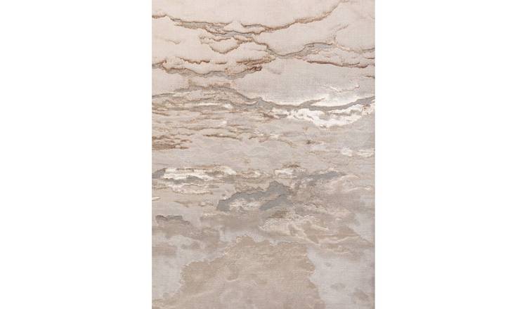 Mega Flooring Beige Modern Abstract Rug - 80 x 150cm