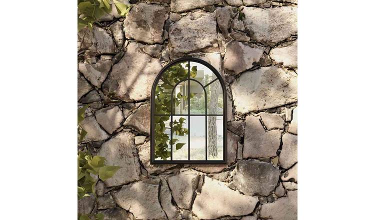 Walplus Iron Garden Mirror - Black - 60 x 45 cm