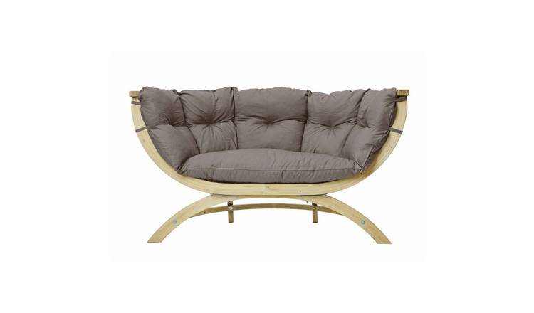 Amazonas Siena Due 2 Seater Wooden Outdoor Sofa - Taupe