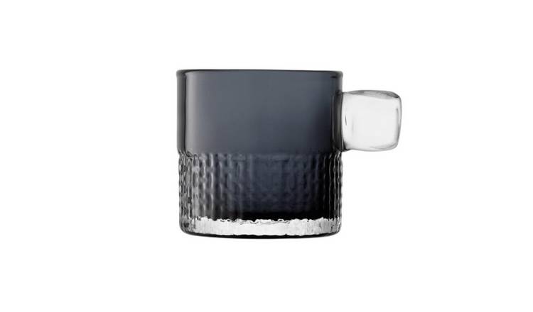 LSA International Glass Tealight Holder with Handle 9cm-Slate