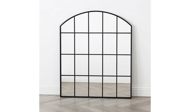 HomeGardenDirect Aion Industrial Style Framed Mirror 90x75cm - Black