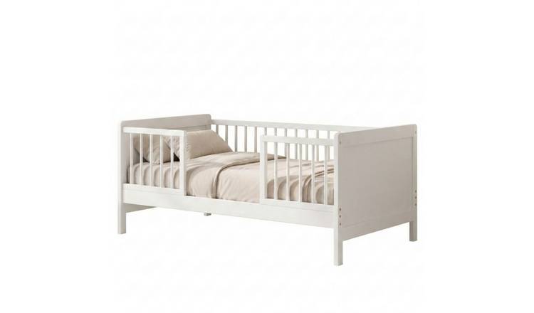 Noa & Nani Anni Toddler Bed Frame With Safety Rails - White