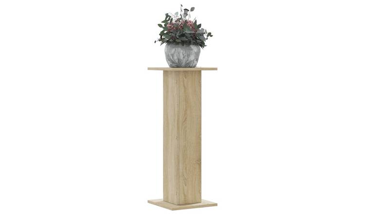 Walplus Pack of 2 Engineered Wood Plant Stand - Sonoma Oak - 30x30x80 cm