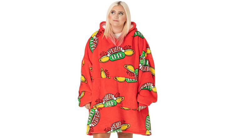Friends Central Perk Logo Adult Unisex Blanket Hoodie - Red