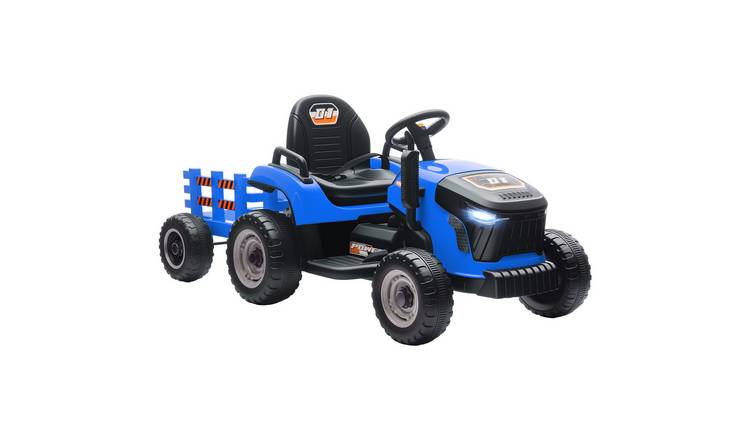 AIYAPLAY 12V Ages 3-8 Years Remote Control Ride-On Tractor – Blue
