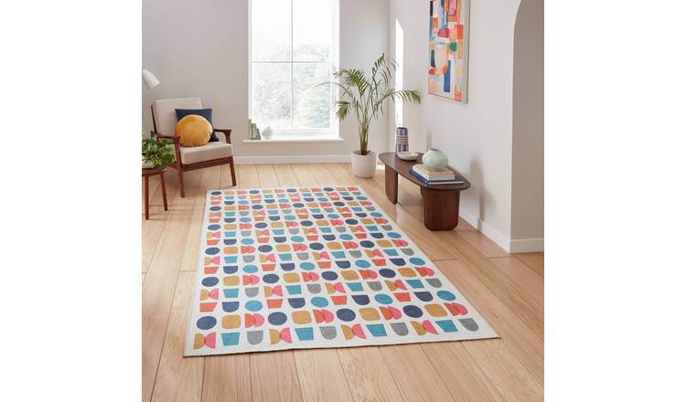 Mega Flooring Multi Modern Geometric Rug - 61 x 170cm