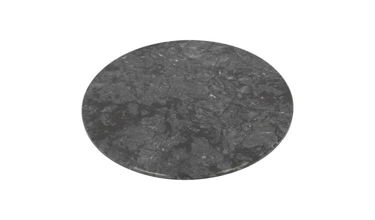 Argon Tableware Round Marble Chopping Board - 30cm - Black