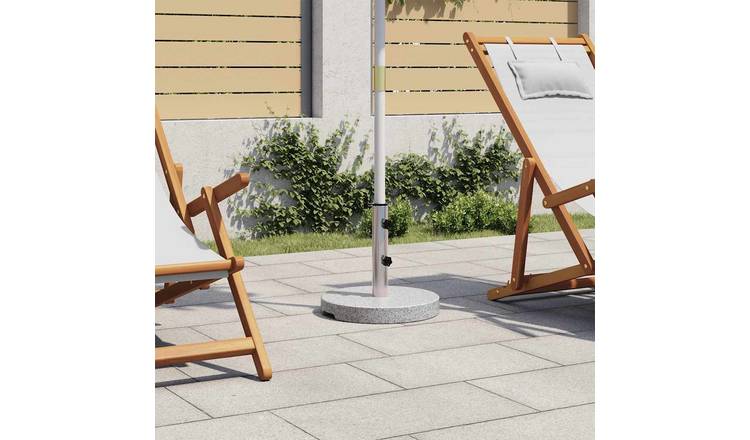 Walplus Parasol Base Granite Round 20 kg - Grey - 40 x 36.5 cm