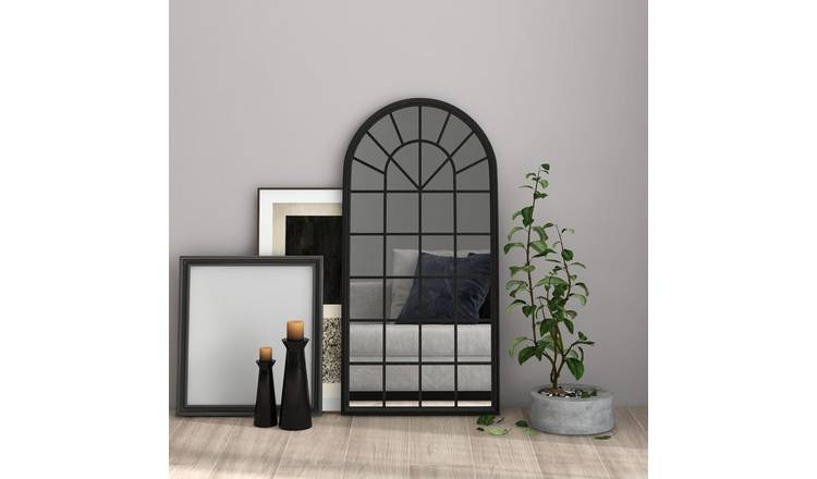 Walplus Iron Wall Mirror - Black - 90 x 45 cm