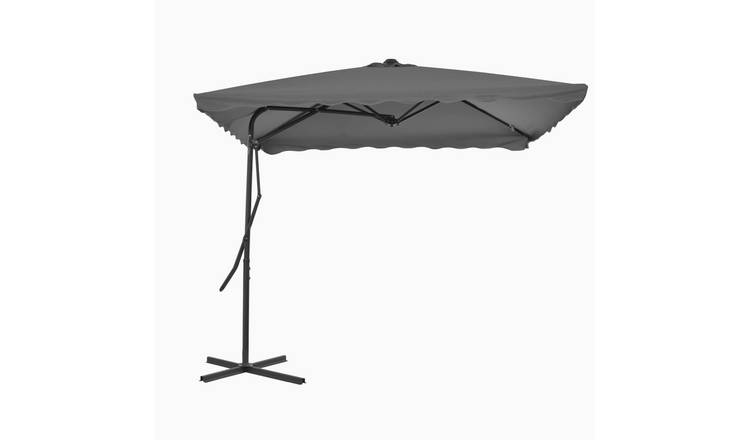 Walplus Garden Parasol - Anthracite - 250 x 250 x 230 cm