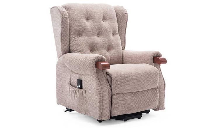 Furniture Online Harrogate Single Motor Rise Recliner Fabric Chair - Brown