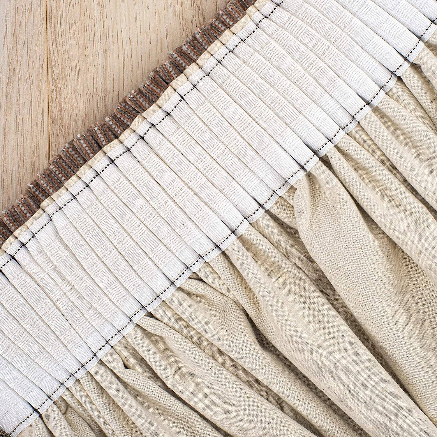 Luxury Living Montreal Taped Top Curtains 114cm x 122cm - Natural - Image 6