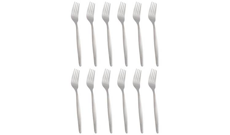 Argon Tableware Economy Stainless Steel Dinner Forks - Pack of 12