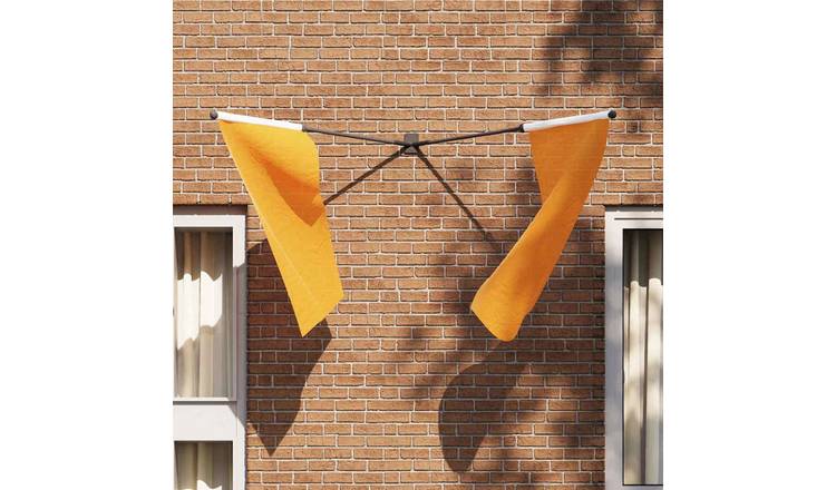 Walplus Steel Flag Pole Holder - Black - 11.5 x 7.5 x 0.2 cm