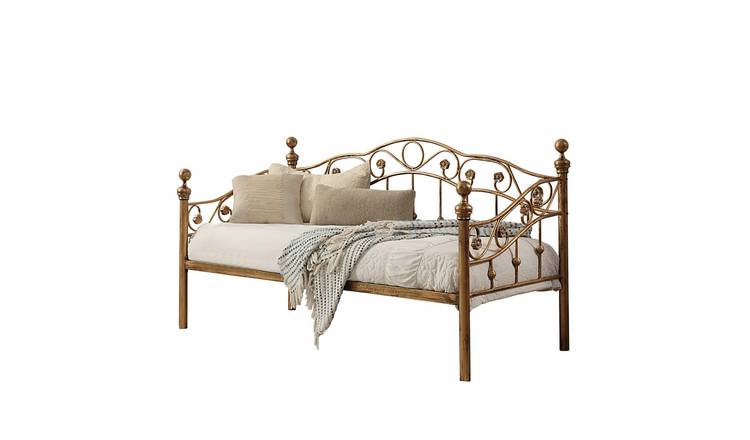 Slumberworks Essendon Vintage Metal Bed–Brass