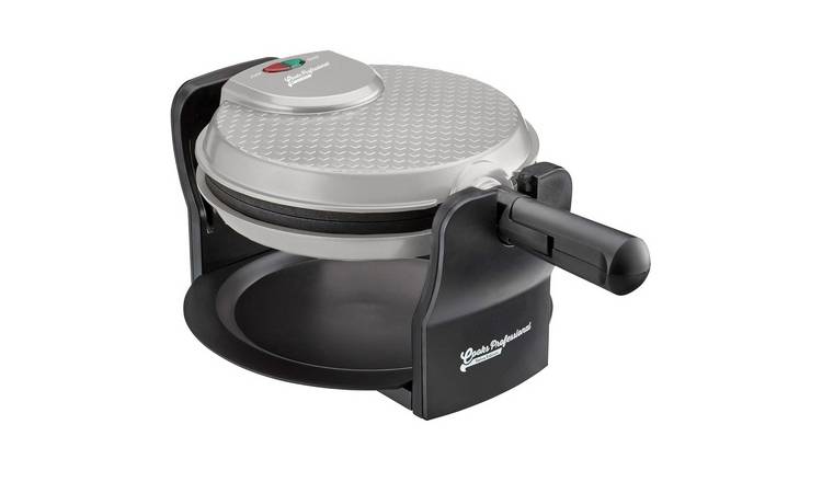 Cooks Professional Rotary Waffle Maker with Non-Stick Plates - Silver