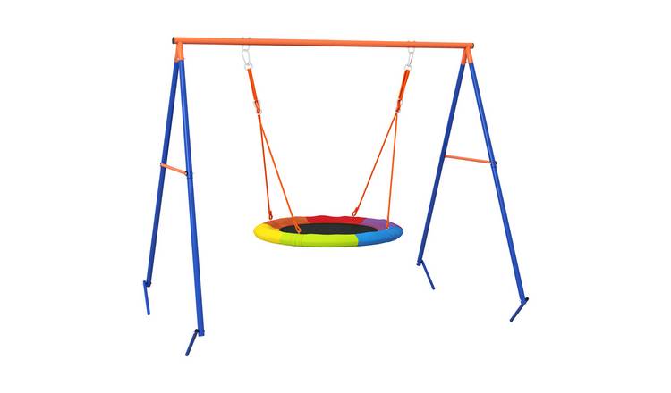 Outsunny A Frame Structure Kids Swing Set - Multi Colour