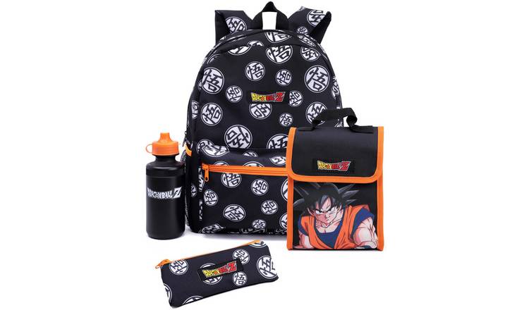 Dragon Ball Z Goku Kids Boys 4 Piece Backpack Set - Black