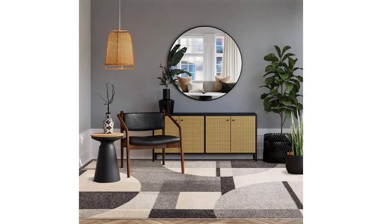 Mega Flooring Grey Modern Geometric Rug - 80 x 150cm