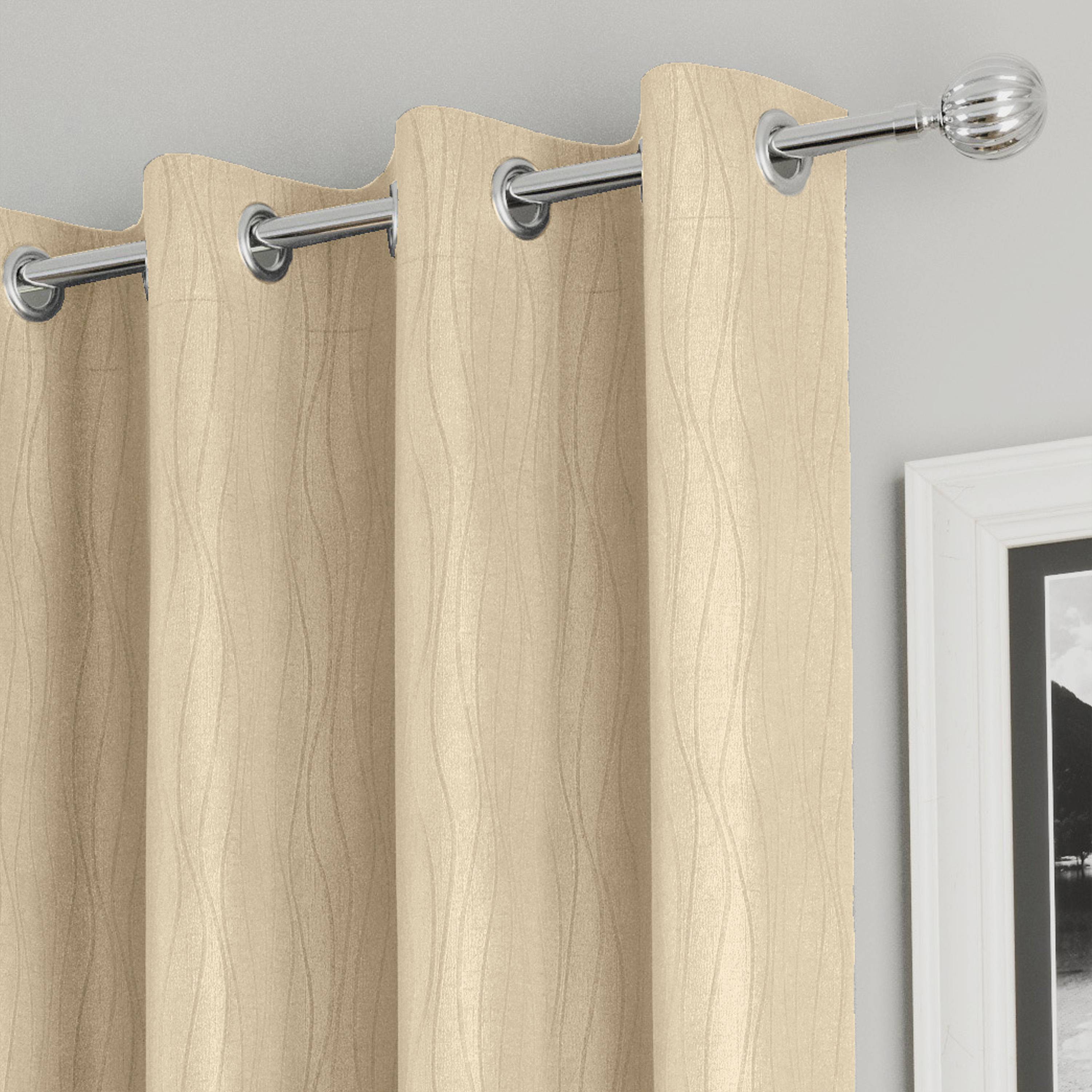 Enhanced Living Goodwood Eyelet Thermal Curtains - 117 x 137cm - Cream - Image 4