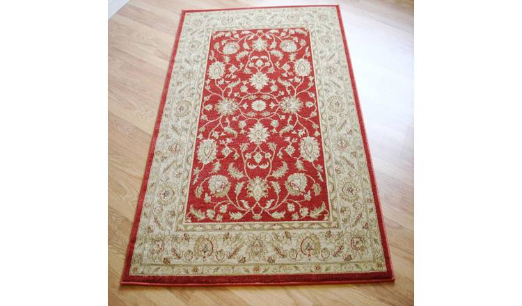 Mega Flooring Red Traditional Bordered Rug - 80 x 150cm