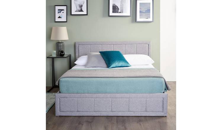 Home Treats Single 3ft Side Lift Ottoman Storage Bed - Grey