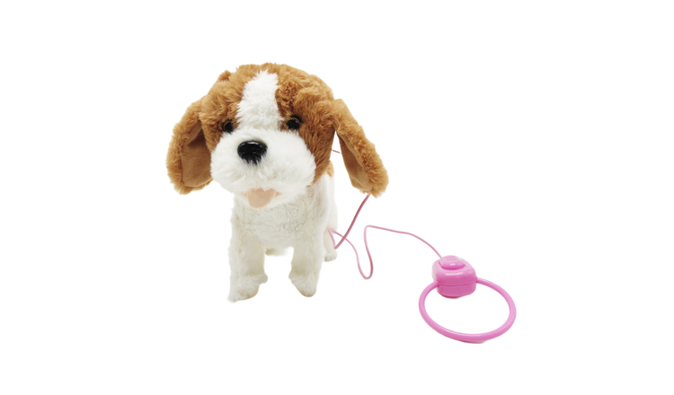 Pugs at Play Bosco Walking Dog with Hand Control Lead Plush Toy
