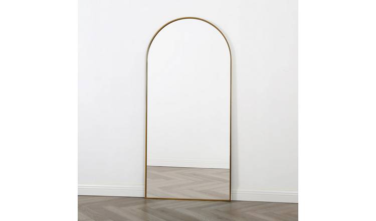 HomeGardenDirect Anax Full Length Arch Framed Mirror 170x80cm - Gold