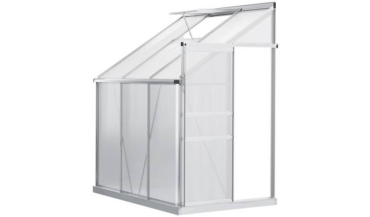 Outsunny Lean-to Polycarbonate Aluminium Greenhouse – Clear