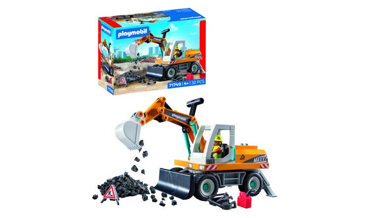 Playmobil Action Heroes Large Construction Excavator