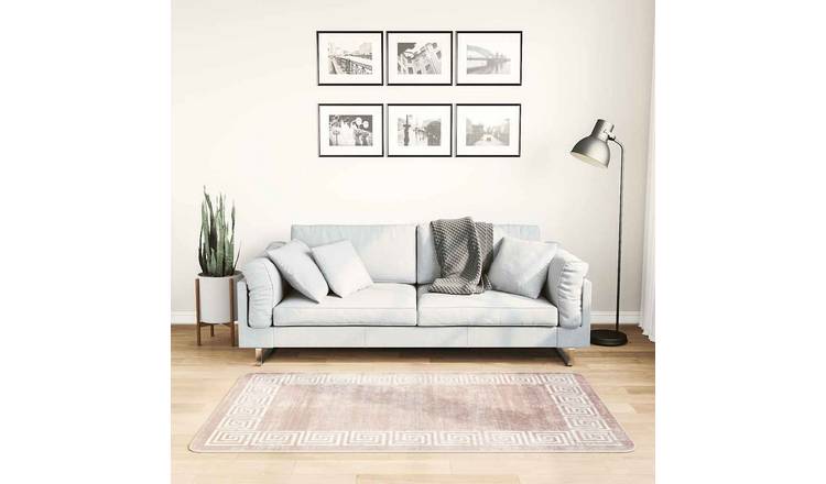 Walplus Polyester 4 mm Pile Rug - Beige - 80 x 150 cm