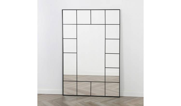 HomeGardenDirect Aion Full Length Framed Mirror 179x119cm - Black