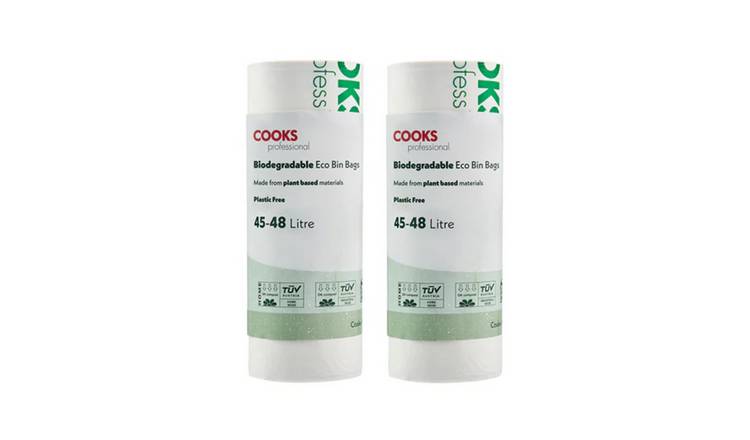Cooks Professional Biodegradable Bin Bags 45-48L - 50 Pack