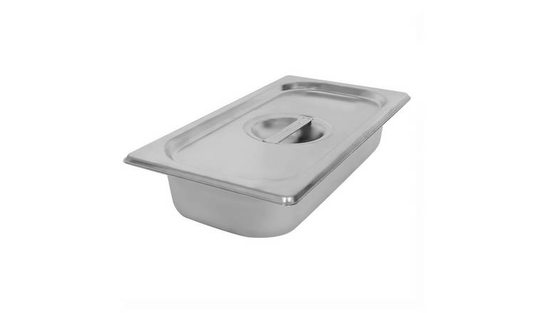 Argon Tableware Steel Gastronorm Container with Lid 1/3 - 2.25L