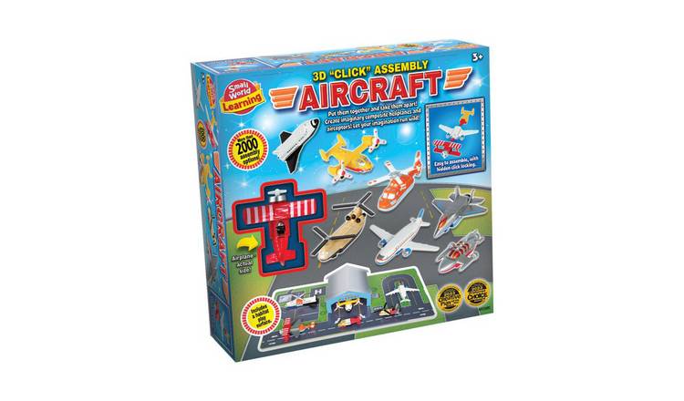 Small World Toys 3D Click Assembly Aircraft Playset