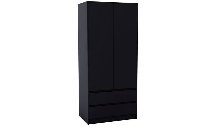 Vida Designs Denver 2 Door 2 Drawer Wardrobe - Black