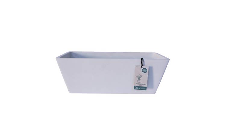 Fargro Home and Garden 4L Polystone X-Small Window Box Planter Pot - Stone White
