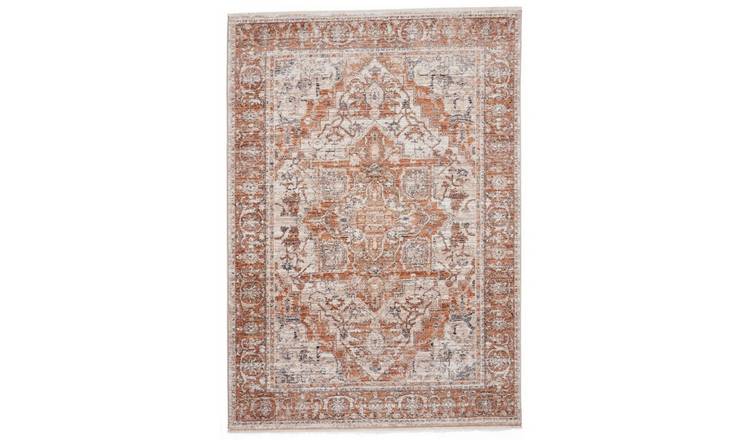 Mega Flooring Orange Traditional Abstract Runner - 80 x 300cm