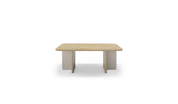 Decortie Hillary Melamine Particleboard Coffee Table - Oak & Sandstone